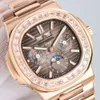 Patekphilippe Auto Classical Wit Quality Montre Mechanical Movment Men Luxe PP 5711 Patel Watch Moon Phase Uhr Wristwatch Superclone Complex 5ylb Fonctions