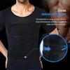 Taille Tummy Shaper CXZD Mannen Compressie Naadloze Afslanken Vest Taille Trainer Tank Top Controle Tummy Verbergen Man Borst Vet Shirt 231018