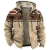 Herrarna ner parkas vinter långärmad kappa bohemisk mönster varm jacka för mänkvinnor tjocka kläder ytterkläder vintage 231017