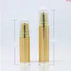 200 x tragbare Gold-Silber-nachfüllbare Airless-Flaschen 1/3oz leerer Lotion-Pumpspender für Kosmetikbehälter von Good Jiuex