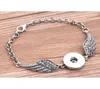3st Crystal Angel Wings Armband Bangles Antique Silver Diy Ginger Snaps knapp smycken Ny stil armband 4enqd4036523