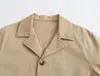 Garnitury damskie uschnięta jesień brytyjska moda retro khaki twill płaszcz zwykły garnitur Blazers vintage Tops