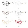 Occhiali da sole montatura leopardata anti luce blu triangolo miopia occhiali da donna vintage cat eye occhiali da vista per computer 0 -0,5 -0,75 a -6