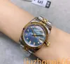 U1 Top AAA ST9 Aço Dois Tons Roxo Sheel Diamond Dial 31mm Mechianical Automático Senhoras Relógios de Pulso Jubileu Strap Sapphire Movement Relógios Femininos