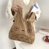 Cartoon Totoro haft haftowa torebka tkaniny jagnięce dla kobiet dziewczyn