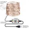 Inne imprezy imprezowe Smart RGB Świąteczne Świąteczne String Light App Bluetooth Control Waterproof USB Copper Wire Light