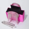 Kvällspåsar Tassel Satin Handbag Boutique Diamonds Hantera fyrkantiga lådans kopplingar och handväskor Bröllopsfest 231017