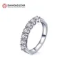 DiamondStar Moissanite ensemble de bagues de mariage coupe ronde VVS bague de fiançailles bijoux de mode personnalisés bague Moissanite personnalisée