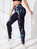 Mulheres Leggings Sem Costura Tie Dye Ginásio Calças Cintura Alta Controle de Barriga Push Up Yoga Nylon Calças Elásticas Esportes Para Mulheres 231018