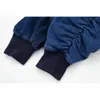 Женские куртки YENKYE 2023, женская винтажная контрастная джинсовая куртка-бомбер с длинным рукавом и круглым вырезом, женское укороченное пальто, осенне-зимняя теплая верхняя одежда
