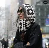 Beanie/Skull Caps Färgglada ullstickning Balaclava Granny Winter Warm Wood Crochet Square Hoodie Hat Winter Ski Mask Full Face Cover Mask 0052 231017
