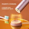 Escova de dentes jianpai suspensão magnética acústica elétrica adulto sucção carregamento sem fio escova de dentes inteligente 231017