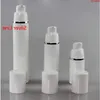 Bottiglie airless vuote da 15/30/50ml Linea argento/oro/oro rosa Pompa per trattamento di plastica Bottiglia di lozione cosmetica da viaggio 10 pezzi/lotti Jpvbo