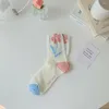 Kadınlar SOCKS Japon yaz Kawaii Sevimli Güzel Pamuk Kore tarzı cam ipek çiçek çorap