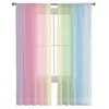 Rideau bonbons arc-en-ciel rayures pure Voile rideaux pour salon imprimé Tulle fenêtre rideau de luxe maison balcon décor rideaux 231018