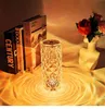 Objets décoratifs Figurines LED Lampe de table en cristal Projecteur de lumière rose Tactile Ambiance diamant romantique USB 316 couleurs Nuit pour chambre à coucher 231113