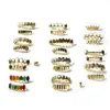 Mens Gold Grillz Teeth Set Fashion Hip Hop Jewelry High Quality Eight 8 Top Tooth & Six 6 Bottom Grills221O