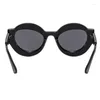 Occhiali da sole a doppio colore divertenti donne model retrò designer marchio uomo tendenza sfumature punk geometriche uv400 occhiali da sole
