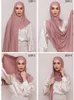 Ethnic Clothing Premium Instant Hijab Jersey Hijabs For Woman Scarf Muslim Turbans Women Turban Head Wrap Foulard Femme Ramadan