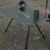 Camp Furniture Camping Tables Folding Table with 2 Lamp Stands Camping Portable Lightweight Picnic Table Outdoor Tables Furniture Tourist Table 231018