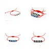 Charm Armband 10st/Lot String Evil Eye Lucky Red Cord Justerbar reptråd flätad armbandsgåva smycken armband dhllu