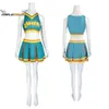 Breng het op kostuum Klavers Groen Cheerleader Outfit Klavers Uniform Cosplay Kostuum Vrouwen Halloween OutfitCosplay