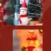 Christmas Decorations Wooden Diy Glowing House Puzzle Ornaments Handmade Toys Led Lights Table Decoration Year 2024