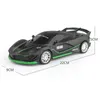 DIECAST MODEL RC CAR LED LIGE 2 4G RATOTE Control Sports Sports Sight Speed ​​Drive Boys Zabawki dla dzieci Prezent Bożego Narodzenia 231017