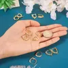 Hoopörhängen 12st/låda Kvinnor Mässing Micro Pave Cubic Zirconia Round Earring Fynd med spärrklapp för smyckesframställningskomponenter