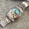 Orologi da polso 36mm/39mm Vetro zaffiro Quadrante a forma di cerchio multicolore Luminoso lucido Giappone NH35A Movimento automatico dell'orologio da uomo in acciaio inossidabile