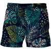 Herr shorts sommar 3d tryck djungel lämnar avslappnad löpning Bermuda för män hiphop brädkläder