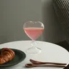 Verres à vin 180ml, tasses à café au lait, verres en forme de cœur, mignon Vase d'amour, boisson, décoration de la maison créative