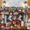 24 peças de madeira de cacau quente de Natal e pingente de decoração suspensa de Papai Noel para presente de festa de festival ao ar livre, decoração de festa temática, decoração de Natal 2023
