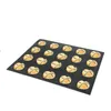 Baking Moulds 20-Hole Silicone Mold Cake T Mini Pizza Model Round Bread Hamburger Mold Non-Stick Baking Tray Tool 231018