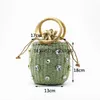 Bags andmade Rinestone Crystal Embellised Straw Bag Small Bucket Lady Travel Purses and andbagsstylishyslbags