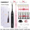 Toothbrush CANDOUR CD5166 Electric USB Charge Rechargeable Sonic Tooth brush For Adult Replacement Brush Head with 16 231017