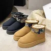 Botas de nieve de invierno para mujer, moda todo más cachemira, cálidas, al aire libre, cómodas, antideslizantes, zapatos casuales de algodón