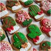 Baking Moulds Mods 3Pcsset 3D Christmas Gloves Cookie Cutter Stainless Steel Fondant Biscuit Embossing Mold Cake Accessories Kitchen Dhiax