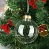 Autres fournitures de fête d'événement 12pcs décorations de Noël boules de verre clair irisé boules arbre suspendu ornement bricolage maison vacances mariage 231017