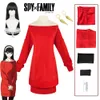 Yor Forger Cosplay Long Red Knitting Sweater Costume Anime Spy Family Cosplay Women's Sweater Wear Halloween Carnival Costumescosplay