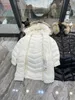 Women's Monclairr Fall och Winter Designer förtjockade varm tunn midja Slim Goose Down Parkas extra lång jacka 2786x