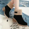 Women 500 Warm Snow Winter Fur Lining Thick Bottom Female Shoes Plush Comfort Mid Heels Slip-on Ankle Boots Outdoor Botas 231018 93743