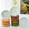 Baking Moulds 3Pcs/Set Waffle Cookie Cutter Biscuit Mold Corrugated Flower Pattern Round Shape 3D Hand Pressure ABS Plastic Fondant Cake Tools 231018