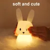 Novità Articoli LED Coniglio Luce notturna Camera da letto Lampada Sensore tattile Silicone Animale Luci ricaricabili Lanterna Regalo carino per bambini Bambini 231017