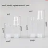 50 x 5 ml 10 ml Botellas de loción con bomba sin aire pequeñas y transparentes de viaje recargables con tapa blanca Contenedor de 1/3 oz Huiuu