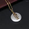 Choker Navy Blue White Purple Red Cz Pave Fish Bone Charm Coin Pearl Bead Pendant Necklace For Women Dainty Daily Birthday Gift