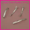 20st Silver Finish 8mm 9 0cm vanlig metall Slide Hairclip at bly och Nickle Metal Hair Barrettes Snap Hairpins3464