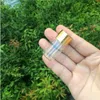 50pcs 7ml garrafas de vidro parafuso de alumínio tampa dourada vazia transparente recipiente de presente líquido desejando jarsgood qty oqmsw