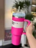 Spring Blue Chocolate Gold Quencher 40oz Quencher Tumblers Cosmo Roze Parade Flamingo Roestvrij stalen geschenkbekers met Silicone Handgreep Lid Straw Cars Mokken