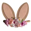 Party Hats Big Ears Headband Super Soft Seamless Nylon For Children Easter Headdress Artificial Flower Handmade Jewelry